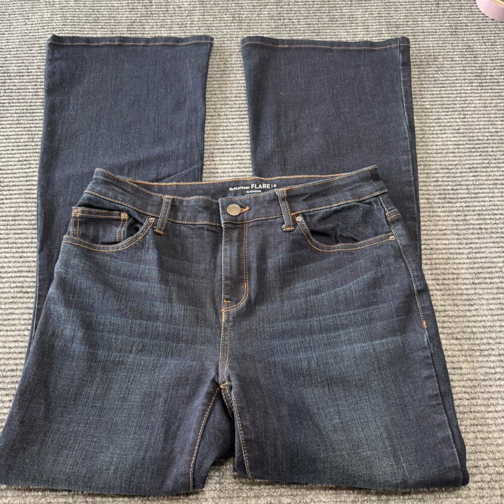 Chicos Jeans Women’s Size 0 Platinum Dark Flare 5 Pocket Pants